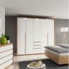 Armoire-dressing 3 portes et 3 tiroirs avec led , Gamme nevada