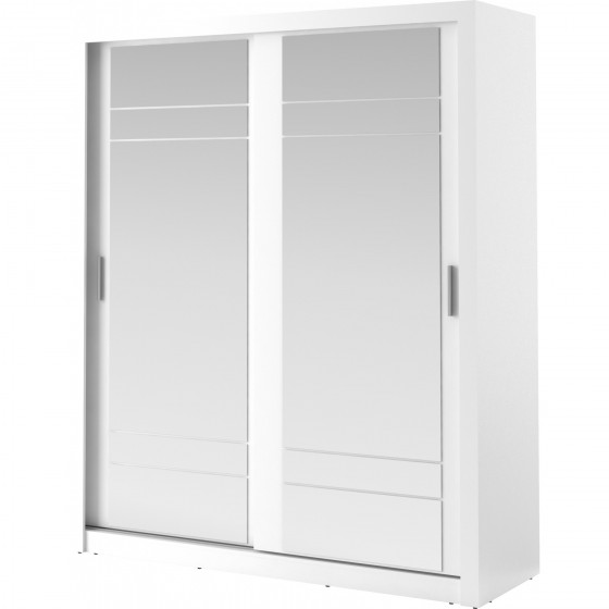 Armoire dressing  design 2 portes coulissantes avec deux miroirs , Gamme concept