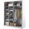 Armoire dressing  design 2 portes coulissantes avec deux miroirs , Gamme concept