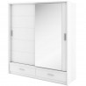 Armoire dressing  2 portes coulissantes avec miroir et led , Gamme concept