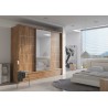 Armoire dressing  3 portes coulissantes avec tiroirs , Gamme concept
