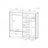 Armoire dressing 4 portes 2 tiroirs , Gamme boston