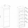 Armoire 1 porte haute  avec led , Gamme sven