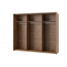 Dressing en bois gris et chêne, 2 portes coulissantes, led, Gamme davos