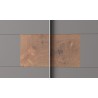 Dressing en bois gris et chêne, 2 portes coulissantes, led, Gamme davos