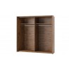 Dressing en bois, 2 portes miroirs coulissantes, led, Gamme davos