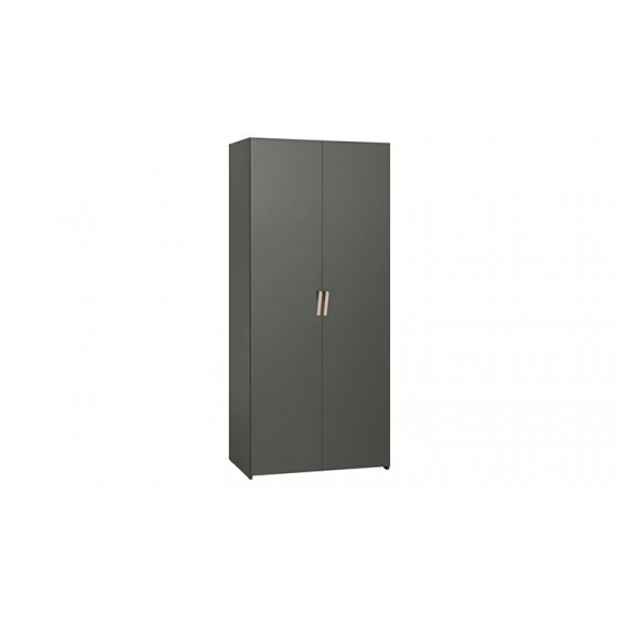 Dressing en bois gris, 2 portes, Gamme Orlando