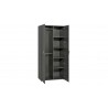 Dressing en bois gris, 2 portes, Gamme Orlando