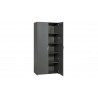 Dressing en bois gris, 2 portes, Gamme Orlando