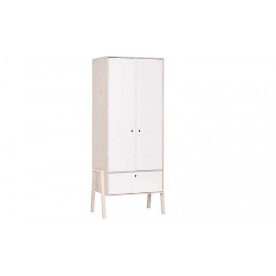 Dressing en bois blanc, 2 portes, 1 tiroir, led, Gamme meyrin