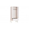 Dressing en bois blanc, 2 portes, 1 tiroir, led, Gamme meyrin