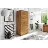 Dressing en bois , 2 portes avec penderie, Gamme carouge