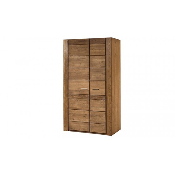 Dressing en chêne et mdf, 2 portes avec penderie, Gamme boston