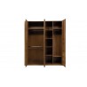 Dressing en chêne et mdf, 2 portes, 2 portes miroirs,  Gamme boston