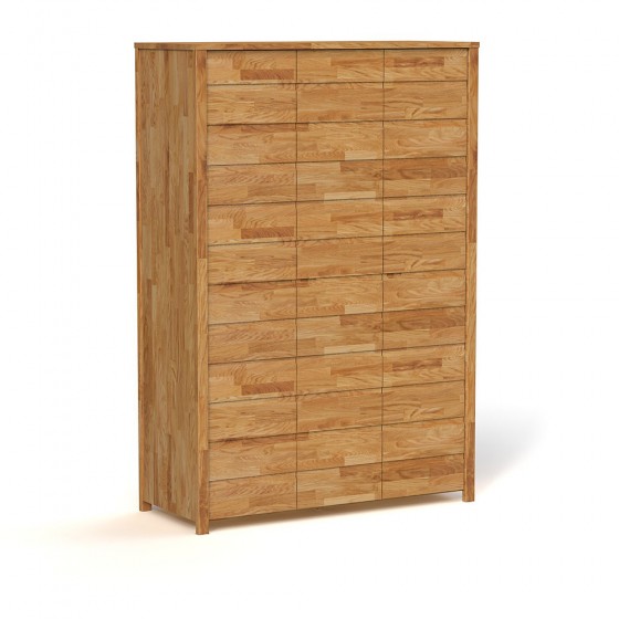Dressing en bois 3 portes, naturel huilé carouge
