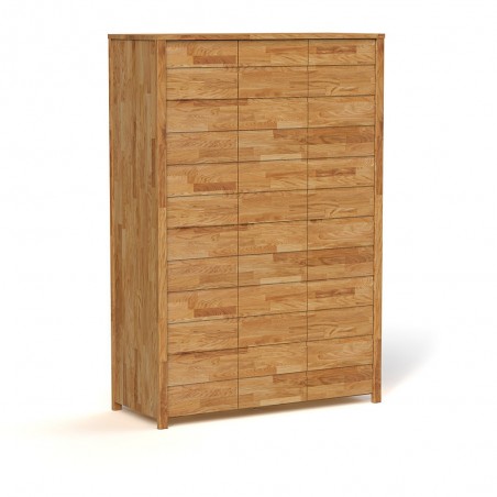 Dressing en bois 3 portes, naturel huilé carouge