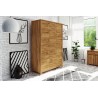Dressing en bois 3 portes, naturel huilé carouge
