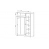Dressing en bois 3 portes, naturel huilé carouge