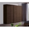 Dressing en bois et wenge laqué, 2 portes avec penderie, Gamme carouge