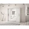 Armoire dressing,  longeur 180 cm, 2 portes, 2 penderies et 10 niches,  Gamme YORK_01