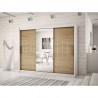 Armoire dressing,  longeur 250 cm, 3 portes, 2 penderies et 10 niches,  Gamme YORK_01