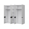 Armoire dressing 4 portes, couleur blanc, Gamme KaliBlanc