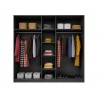 Armoire dressing 5 portes,  couleur noir, Gamme KaliAnth