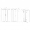 Armoire dressing d'angle, 2 niches et 2 penderies, couleur blanc, Gamme MitaBlanc