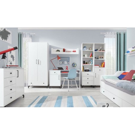 Étagère murale blanche en bois, 120 cm, Gamme cordoue