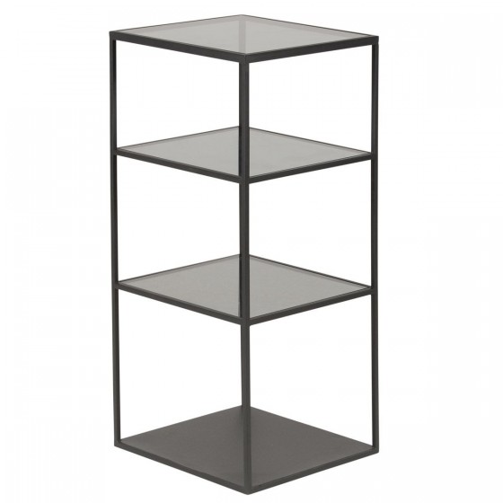 Etagère 3 niches métal et verre noir, Gamme joya