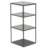 Etagère 3 niches métal et verre noir, Gamme joya