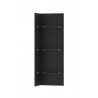 Etagère murale, 3 niches, couleur verre noir / noir, Gamme LioNoir