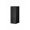 Etagère murale, 1 porte et 3 niches, couleur verre noir / noir, Gamme LioNoir