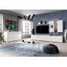 Etagère murale, 3 niches, couleur verre blanc / blanc, Gamme LioBlanc