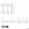 Lit double adulte design finition noyer 160 x 200 cm, Gamme float