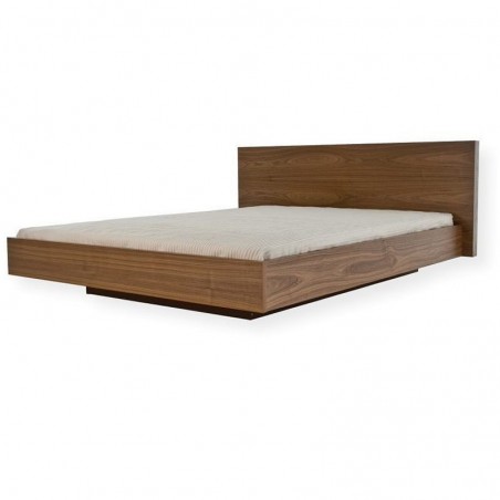 Lit king size finition noyer 180 x 200 cm, Gamme float