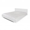 Lit double adulte design finition blanc 160 x 200 cm, Gamme float
