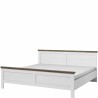 Lit design 160 x 200, couleur bois et blanc, Gamme EvoBlanc