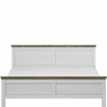 Lit design 160 x 200, couleur bois et blanc, Gamme EvoBlanc