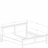 Lit design 180 x 200, couleur bois et blanc, Gamme EvoBlanc