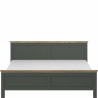 Lit design 160 x 200, couleur bois et vert, Gamme EvoVert
