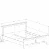 Lit design 160 x 200, couleur bois et vert, Gamme EvoVert