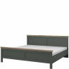 Lit design 180 x 200, couleur bois et vert, Gamme EvoVert