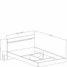 Lit design 160 x 200, couleur blanc, Gamme KaliBlanc