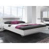 Lit design 180 x 200, couleur blanc, Gamme KaliBlanc