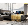 Lit design 160 x 200, couleur noir, Gamme KaliAnth