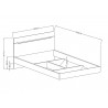 Lit design 160 x 200, couleur noir, Gamme KaliAnth