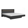 Lit design 160 x 200, couleur noir, Gamme KaliAnth