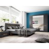 Lit design 180 x 200, couleur noir, Gamme KaliAnth