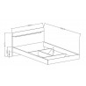 Lit design 180 x 200, couleur noir, Gamme KaliAnth